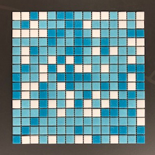 Colore Azzurro COPRENTE Lastra VETRO OPALESCENTE per Mosaico 10x10cm OFFERTA 